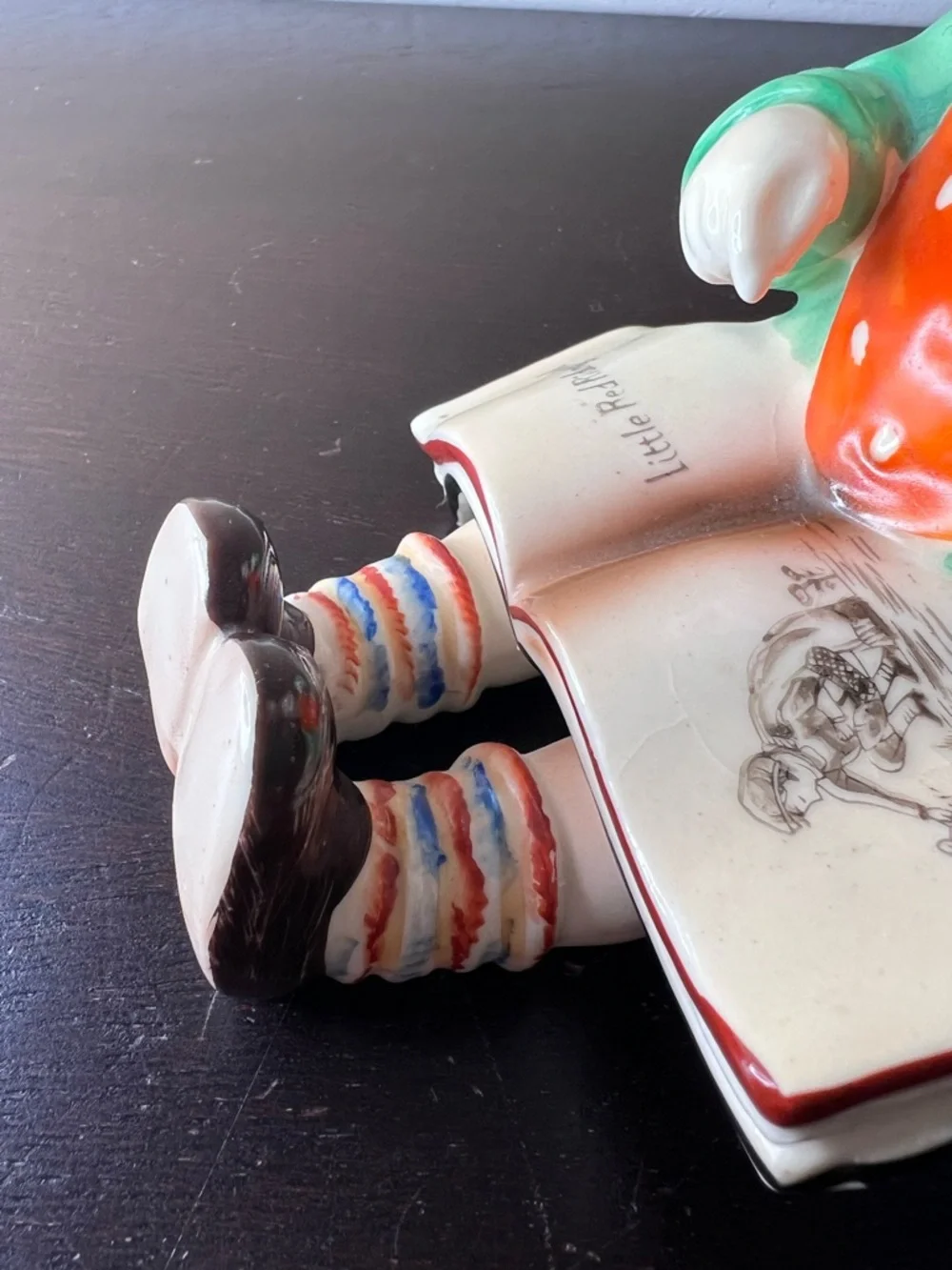 Vintage 1950s Made in Japan Bookworm Girl Figurine Reading Little Red Riding